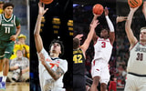 Michigan Wolverines basketball faced Jase Richardson and Michigan State, Will Riley and Illinois, Adou Thiero and Arkansas last season. Liam McNeeley of UConn was recruited by U-M in 2024. (Photos by USA TODAY Sports Images)