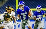 Detroit Catholic Central WR and Michigan State target Samson Gash returns a punt during the 52nd annual Prep Bowl on Saturday, Oct. 27, 2024, at Ford Field in Detroit. - Brandon Folsom, USA TODAY Sports