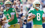 Notre Dame QBs CJ Carr and Kenny Minchey