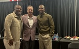 CJ Paul (left), John Calipari (middle), and Chris Paul | via X/Twitter: @CoachCalArk