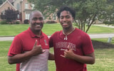 South Carolina LB commitment Keenan Britt with defensive coordinator Clayton White (Photo: Keenan Britt | X)