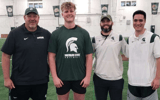 2027 OL Kellen Wymer with Michigan State coaches (photo courtesy of Kellen Wymer via Twitter).