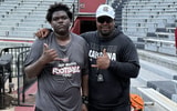 Class of 2027 defensive lineman Ronald "Trey" Moore with South Carolina defensive line coach Travian Robertson. Photo credit: Trey Moore | @trey19moore on Twitter/X