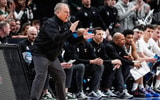 Michigan State head coach Tom Izzo reacts to a play against Ole Miss during the first half of the Sweet 16 round of NCAA tournament at State Farm Arena in Atlanta, Ga. on Friday, March 28, 2025 - Junfu Han, USA TODAY Sports