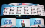 Adam Silver on the stage at the NBA Draft, via Brad Penner-Imagn Images