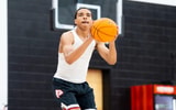 Louisville's Mikel Brown Jr. lines up his jumper during summer workouts before his freshman season.
