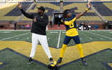 Dorian Barney with Sherrone Moore
