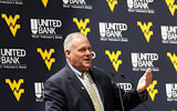 West Virginia head football coach Rich Rodriguez during an interview