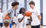 Malachi Moreno (left), Denzel Aberdeen (middle), and Reece Potter - Chet White, UK Athletics