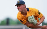 Matt Ponatoski delivers a dart on the diamond for Moeller, via Frank Bowen IV:The Enquirer : USA TODAY NETWORK via Imagn Images