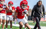 CJ Campbell during Rutgers Football spring practice