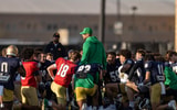 Notre Dame head coach Marcus Freeman