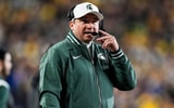Michigan State head coach Jonathan Smith watches a play against Michigan during the first half at Michigan Stadium in Ann Arbor on Saturday, Oct. 26, 2024. - Junfu Han, USA TODAY Sports