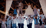 former-kentucky-UK-cheerleaders-perform-fight-song-pyramid-wedding-reception
