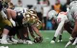 Notre Dame offensive line and Ohio State defensive line