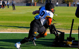 Sterling Webb sheds blocking sled