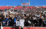 Corner Canyon fans prepare for a Utah high school football game against Lone Peak.