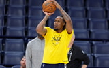Jun 4, 2025; Oklahoma City, OK, USA; Indiana Pacers forward Isaiah Jackson (22) during NBA Finals Media Day at Paycom Center. Mandatory Credit: Alonzo Adams-Imagn Images