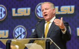 LSU coach Brian Kelly at SEC Media Days