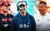 Kalen DeBoer, Lane Kiffin and Mario Cristobal afi