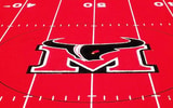 The football field for the Moore Catholic Mavericks.