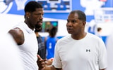 La Familia's DeAndre Liggins (left) and Sean Woods - Caleb Bowlin, UK Athletics