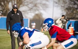 Bush Hamdan at Kentucky football spring practice, Aaron Perkins, KSR
