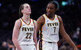 Indiana Fever star Caitlin Clark after suffering an injury vs. the Connecticut Sun