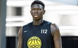 2026 big man Arafan Diane at the NBPA Top 100 Camp in Rock Hill, SC in June 2025.