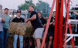Iowa OL Kade Pieper defends Solon Beef Days hay bale toss title with 13-foot throw
