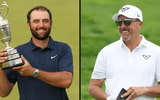 Phil Mickelson congratulates Scottie Scheffler on winning The Open
