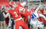 Briggs Cherry passes for Baylor School in a Tennessee high school football game.