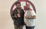 Class of 2027 four-star Jaiden Bryant with South Carolina defensive ends/outside linebackers coach Sterling Lucas. Photo credit: Jaiden Bryant | @jboog24_ on Twitter/X