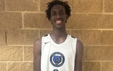 Top 100 basketball prospect Aliou Dioum during an interview