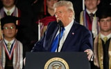 President Donald Trump at an Alabama commencement event