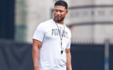 Notre Dame head football coach Marcus Freeman
