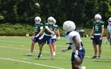 King throwing to Haynes