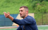 West Virginia wide receivers coach Ryan Garrett at practice