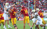 Notre Dame DEs Joshua Burnham and Junior Tuihalamaka vs. USC