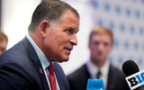 Rutgers head coach Greg Schiano speaks during the Big Ten media days