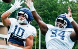 UNC defensive end Pryce Yates and defensive tackle Isaiah Johnson
