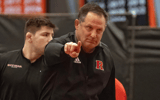 Rutgers wrestling head coach Scott Goodale versus Princeton 2024