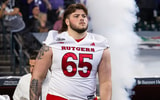 Rutgers Football offensive lineman Bryan Felter at the 2024 Pinstripe Bowl