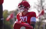 Rutgers Football OL Zach Aamland during Training Camp 2025