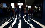 Sports fans wait in a ticket line, via Kyle Robertson:Columbus Dispatch : USA TODAY NETWORK
