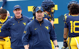 West Virginia assistant coach Pat Kirkland during practice
