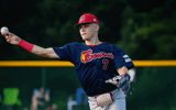 West Virginia baseball player Gavin Kelly during a game for the Bourne Braves