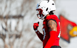 Louisville football's JoJo Evans during a spring practice, 2025.