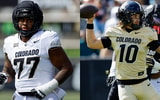 Colorado OL Jordan Seaton and QB Julian Lewis