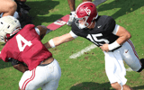 Alabama RB Daniel Hill and QB Ty Simpson